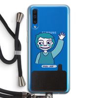 Zwaai: Samsung Galaxy A50 Transparant Hoesje met koord