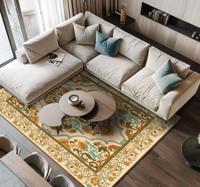 Mandala beige ontwerp vinyl tapijt eetkamer