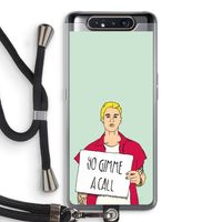 Gimme a call: Samsung Galaxy A80 Transparant Hoesje met koord