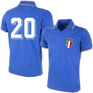 Italië Retro Shirt WK 1982 + Nummer 20