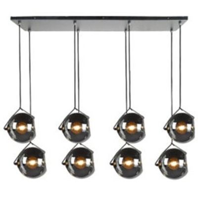 Orb smoke balk 8lichts hanglamp