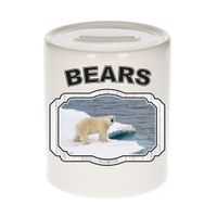 Dieren liefhebber ijsbeer spaarpot - ijsberen cadeau - thumbnail