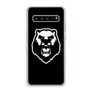 Angry Bear (black): Samsung Galaxy S10 5G Transparant Hoesje