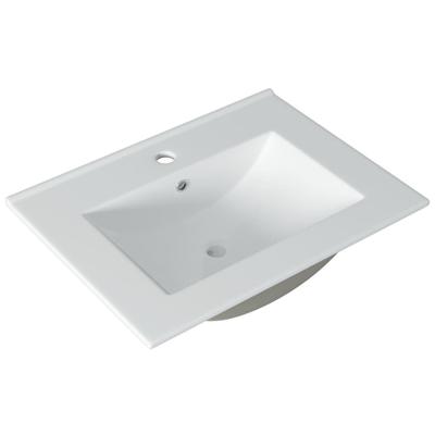 Adema Vygo Meubelwastafel - 61x2x46cm - overloop - 1 wasbak - 1 kraangat - keramiek - wit SW804530 Adema Vygo Meubelwastafel - 61x2x46cm - overloop - 1 wasbak - 1 kraangat - keramiek - wit SW804530