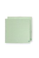 Pip Studio Set/2 Theedoeken Strepen Licht Groen