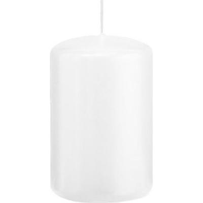 Cilinderkaars/stompkaars - wit - 5 x 8 cm - 18 branduren