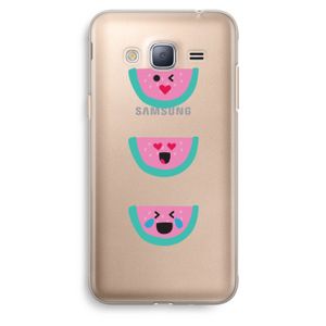 Smiley watermeloen: Samsung Galaxy J3 (2016) Transparant Hoesje