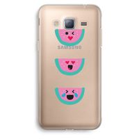 Smiley watermeloen: Samsung Galaxy J3 (2016) Transparant Hoesje
