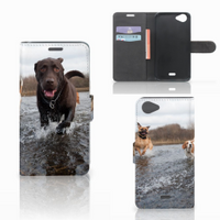 Wiko Rainbow Jam Telefoonhoesje met Pasjes Honden Labrador - thumbnail