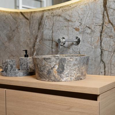 Waskom Loutro Bali T Rond 40x40x15 cm Marmer Taupe Loutro