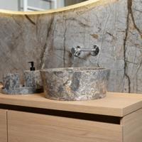 Waskom Loutro Bali T Rond 40x40x15 cm Marmer Taupe Loutro