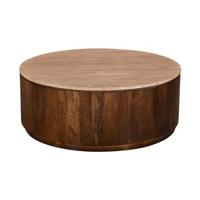 Giga Meubel - Salontafel Travertin Walnoot - 90cm - Elan