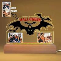 Halloween-nachtlampje gepersonaliseerd uw foto op maat LED-lamp fotolijst cadeau voor jongens meisjes vrienden bureau slaapkamer decor borden Lightinthebox - thumbnail