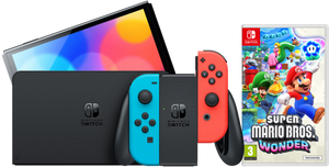 Nintendo Switch OLED Rood/Blauw + Super Mario Bros. Wonder