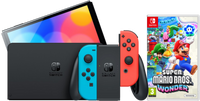 Nintendo Switch OLED Rood/Blauw + Super Mario Bros. Wonder - thumbnail