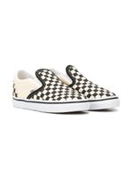 Vans Kids chaussures de skate en toile à damiers - Blanc