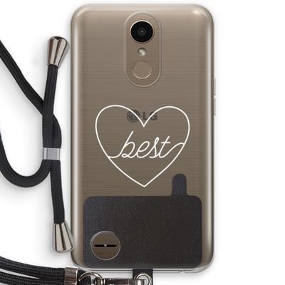 Best heart pastel: LG K10 (2017) Transparant Hoesje met koord