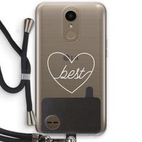Best heart pastel: LG K10 (2017) Transparant Hoesje met koord
