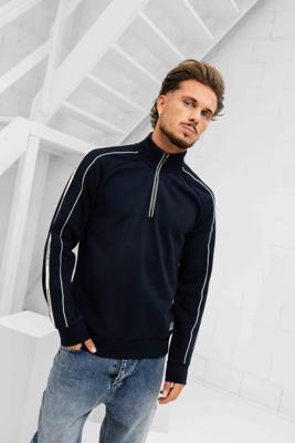 EA7 Emporio Armani 7M000971 Half Zip Sweater Heren Donkerblauw - Maat S - Kleur: Donkerblauw | Soccerfanshop