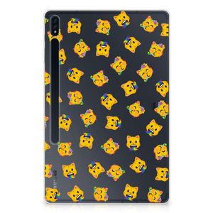 Hippe Hoes voor Samsung Galaxy Tab S7 Plus | S8 Plus Katten Emojis