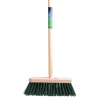 MM Eurotool Bezem fsc 29cm kunstvezel groen mm met steel 120cm aktie