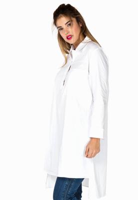 Yoek Blouse long placket short | Wit | Maat 58/60