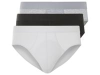 LIVERGY Herenslips 3-pack (Zwart/grijs/wit, S)