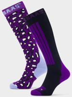 Poederbaas Skisokken 2-pack Panther Purple-39/42