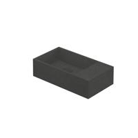 INK Contra Fontein - 40x22x10cm - wasbak links - 0 kraangaten - polystone Quartz grijs 3403071
