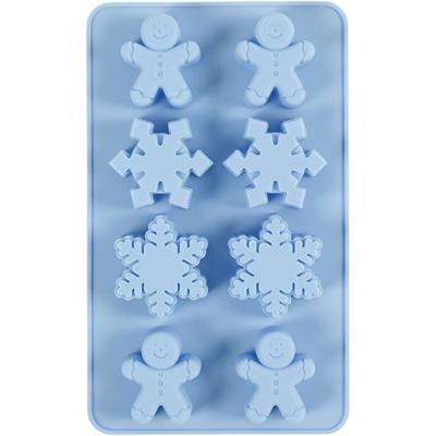 Creativ Company Siliconen vormen, ijskristallen en cookieman, h: 2,5 cm, l: 3 cm, b: 4,5 cm, 12,5 ml, 1 stuk
