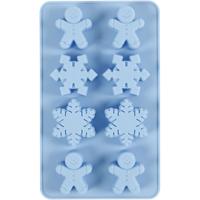 Creativ Company Siliconen vormen, ijskristallen en cookieman, h: 2,5 cm, l: 3 cm, b: 4,5 cm, 12,5 ml, 1 stuk