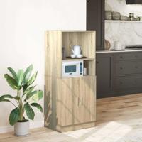 Keukenkast 57x41,5x131,5 cm bewerkt hout sonoma eikenkleurig