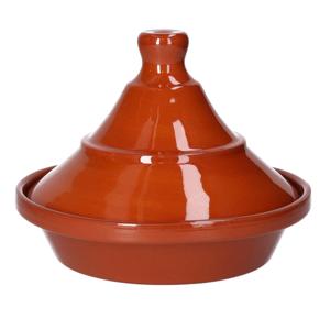 Tajine aardewerk - Marrakesh - terracotta - D22 x H17 cm - Oosterse stoofpan/kookpot