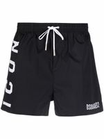 DSQUARED2 short de bain à logo imprimé - Noir