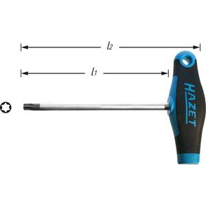 Hazet HAZET Torx-schroevendraaier Werkplaats Grootte T 6 Koplengte: 80 mm 1 stuk(s)