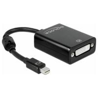 Delock 65098 Mini-displayport / DVI Adapter [1x Mini-DisplayPort stekker - 1x DVI-bus 24+5-polig] Zwart