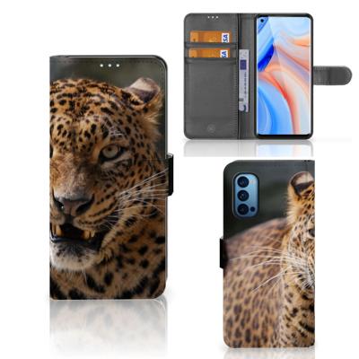 OPPO Reno 4 Pro 5G | Telefoonhoesje | Met pasjeshouder | Luipaard