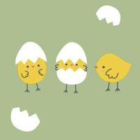 Paas thema servetten Joyful Chicks - 20x - kuikenprint - 33 x 33 cm - feestservetten - Paasontbij