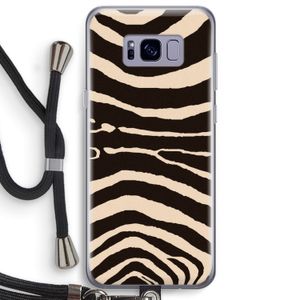 Arizona Zebra: Samsung Galaxy S8 Plus Transparant Hoesje met koord