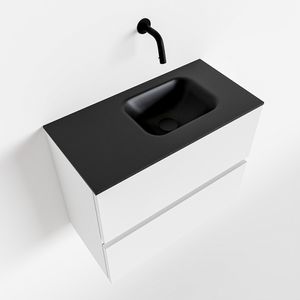 Toiletmeubel Mondiaz Ada | 60 cm | Meubelkleur Talc | Lex wastafel Urban Rechts | Zonder kraangat