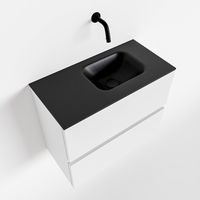 Toiletmeubel Mondiaz Ada | 60 cm | Meubelkleur Talc | Lex wastafel Urban Rechts | Zonder kraangat