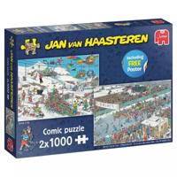 Jan van Haasteren ‚Äì Break a Leg en Eleven City Tour Puzzel 2x 1000 Stukjes