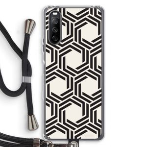 Geometrisch patroon: Sony Sony Xperia 10 III Transparant Hoesje met koord
