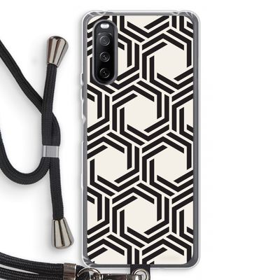 Geometrisch patroon: Sony Sony Xperia 10 III Transparant Hoesje met koord