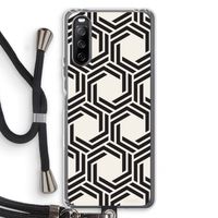 Geometrisch patroon: Sony Sony Xperia 10 III Transparant Hoesje met koord