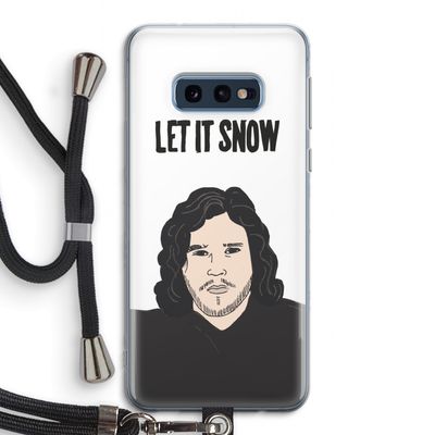 Let It Snow: Samsung Galaxy S10e Transparant Hoesje met koord