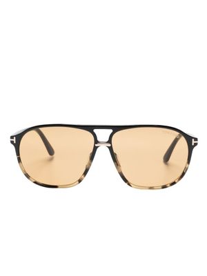 TOM FORD Eyewear lunettes de soleil à monture pilote - Noir