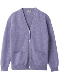 Miu Miu cardigan à design chiné - Violet