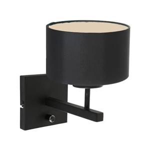 Steinhauer Stang wandlamp zwart metaal kapdiameter: 20 cm