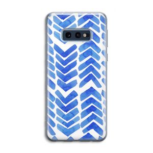Blauwe pijlen: Samsung Galaxy S10e Transparant Hoesje